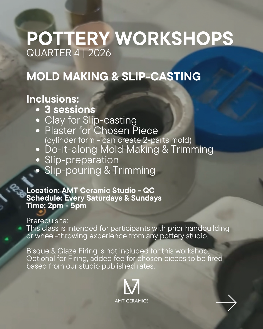 Basic Mold Making &amp; Slip-casting coming this QUARTER 4 - 2026!
