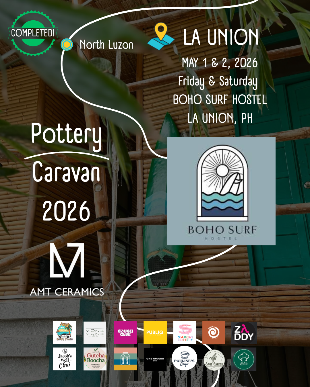 COMPLETED | POTTERY CARAVAN 2026 | LA UNION | BOHO SURF HOSTEL