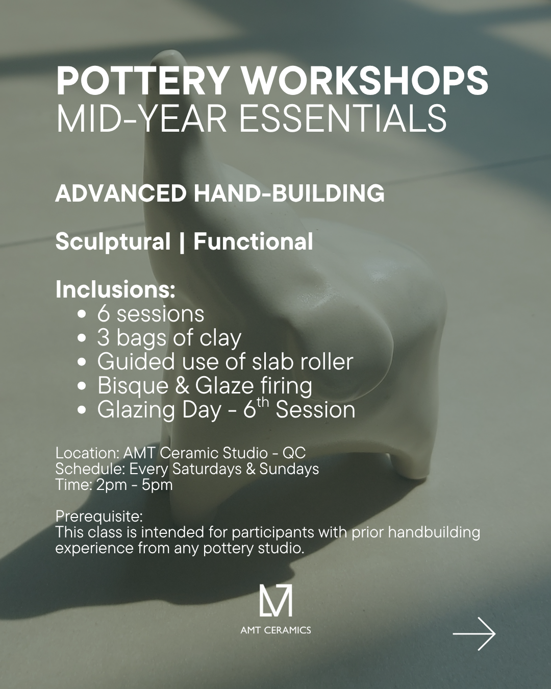 Pottery Mid-Year Essentials | Advanced Hand-Building