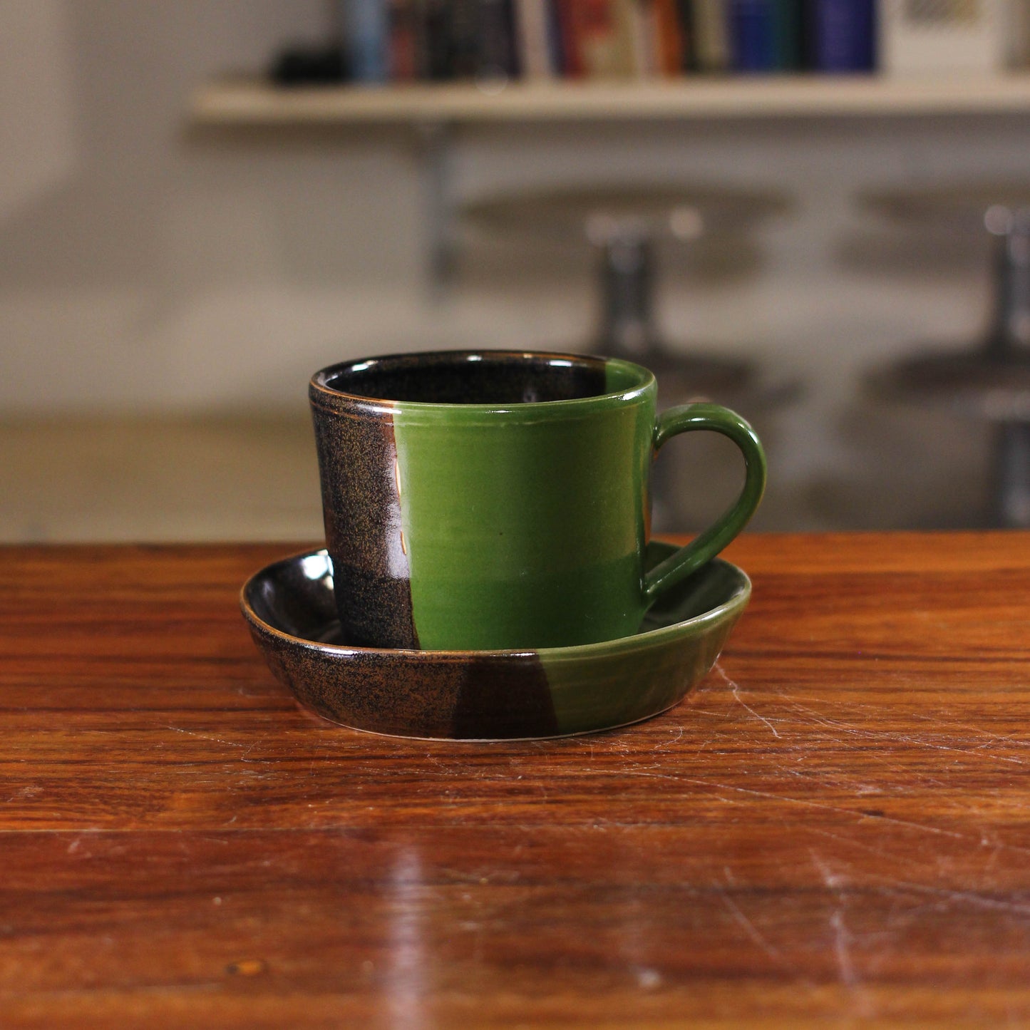 Tenmoku / Matcha Cup & Saucer Set 043